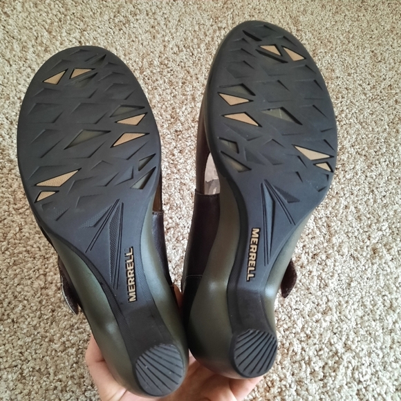 Merrell Cycling Evera Cross Bracken Brown Leather Heel Mary Jane J88896 Size 9 - Picture 12 of 16